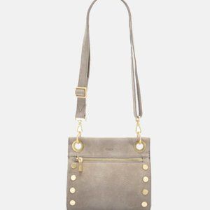 Hammitt Tony Bag in Grey Natural/ Brushed Gold, Size Small